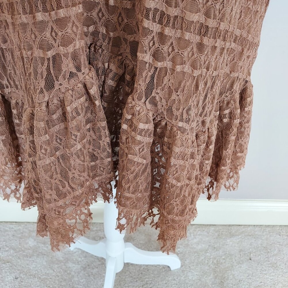 Lucky Brand Short Sleeve Lace Mini Dress Size Med - Picture 4 of 12